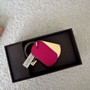 Coach Fuchsia and Gold Key Holder